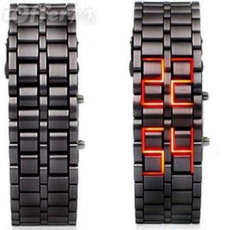 Бинарные часы LED Digital Watch Lava Style mens sports watch N3