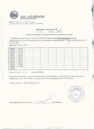 Рама боковая, надрессорная балка